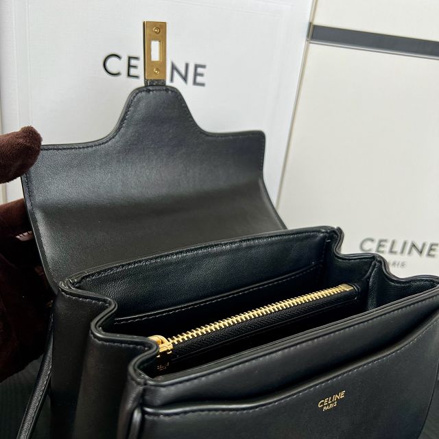 celine original calfskin mini 16 bag 197983 black