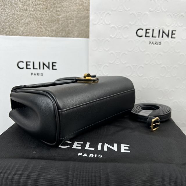 celine original calfskin mini soft 16 bag 10L353 black