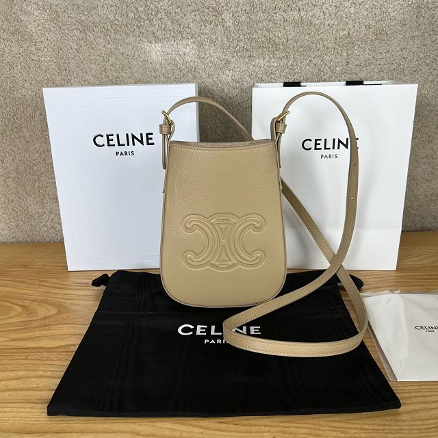 celine original calfskin phone case 10M753 cappuccino