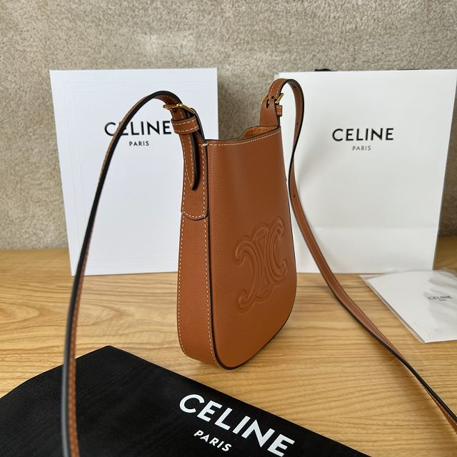 celine original calfskin phone case 10M753 tan