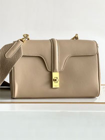 celine original calfskin small soft 16 bag 196853 apricot