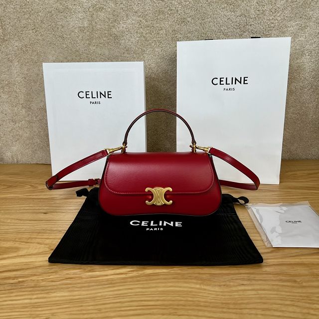 Celine original calfskin small lola bag 119533 burgundy