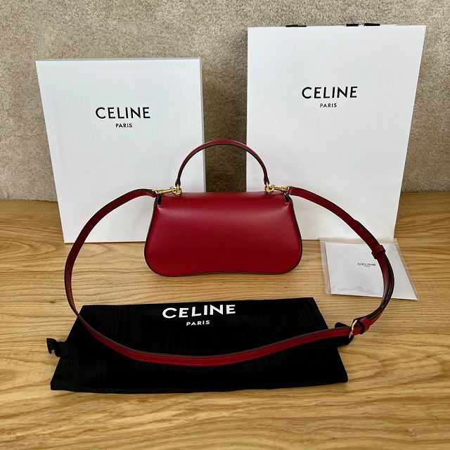 Celine original calfskin small lola bag 119533 burgundy