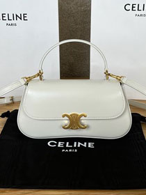 Celine original calfskin small lola bag 119533 white