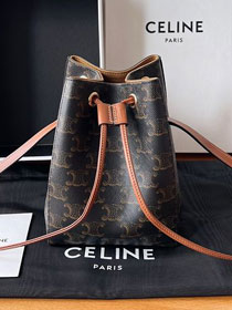 Celine original triomphe canvas micro sailor 10M742 tan