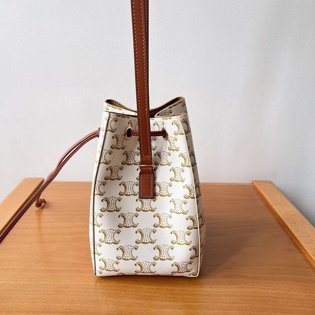 Celine original triomphe canvas micro sailor 10M742 white