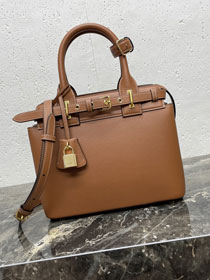 Celine original calfskin conti small handbag 114543 tan