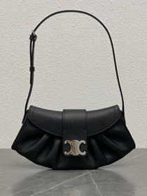 Celine original calfskin small polly bag 119883 black