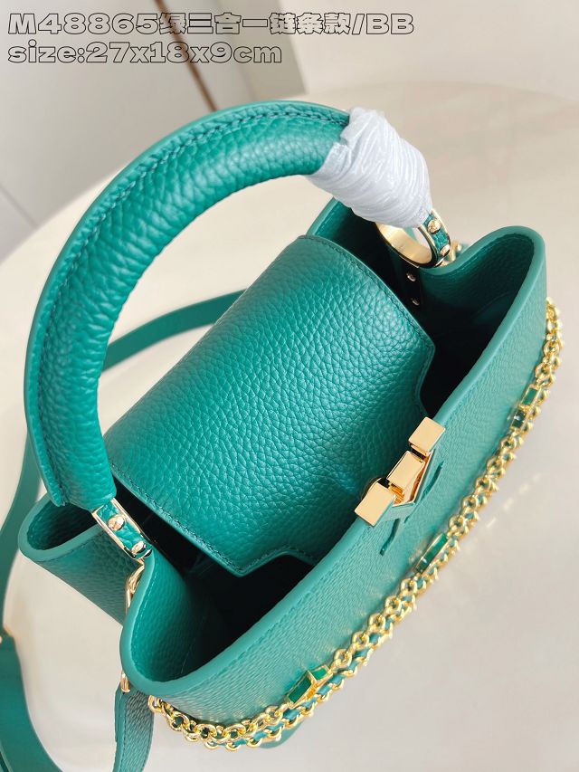 Louis vuitton original calfskin capucines BB M12345 green