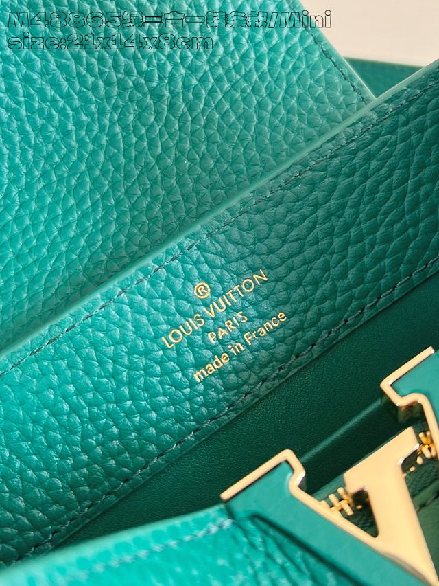 Louis vuitton original calfskin capucines mini M11906 green