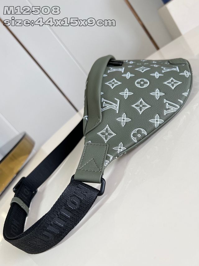 Louis vuitton original calfskin discovery bumbag M12508 green