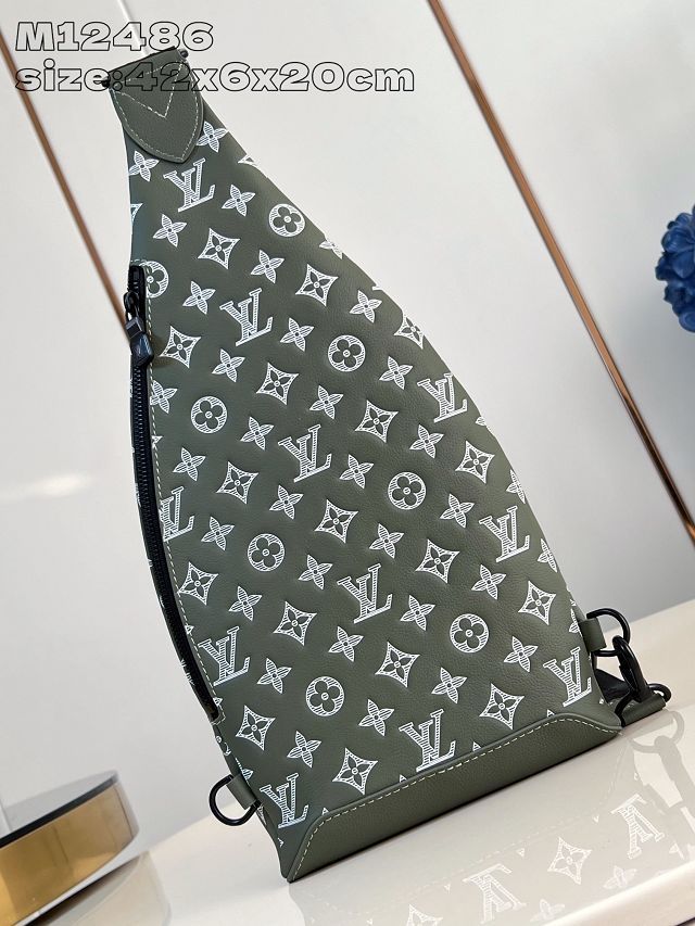 Louis vuitton original calfskin duo slingbag M12486 green