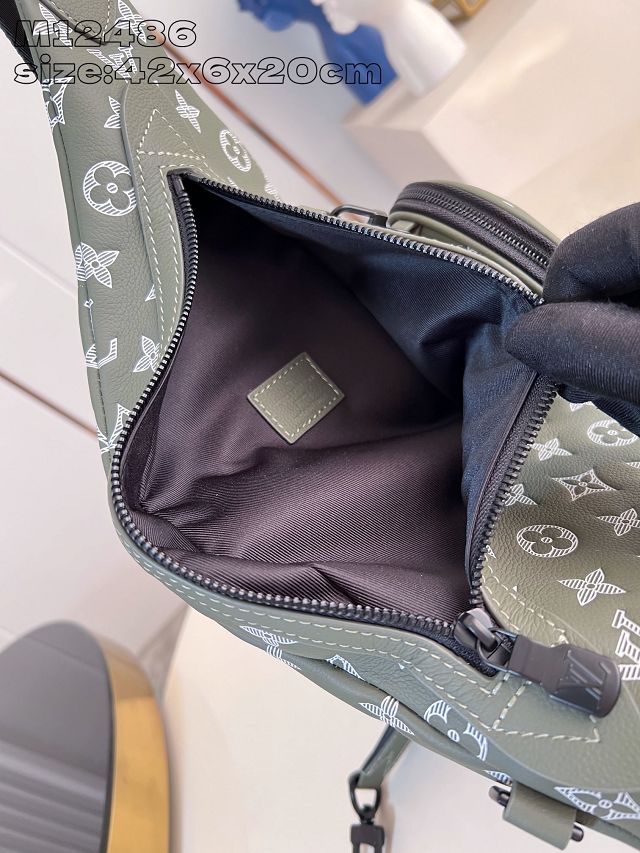 Louis vuitton original calfskin duo slingbag M12486 green