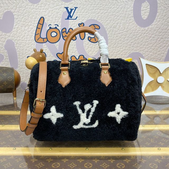 Louis vuitton original shearling speedy 25 M11797 black