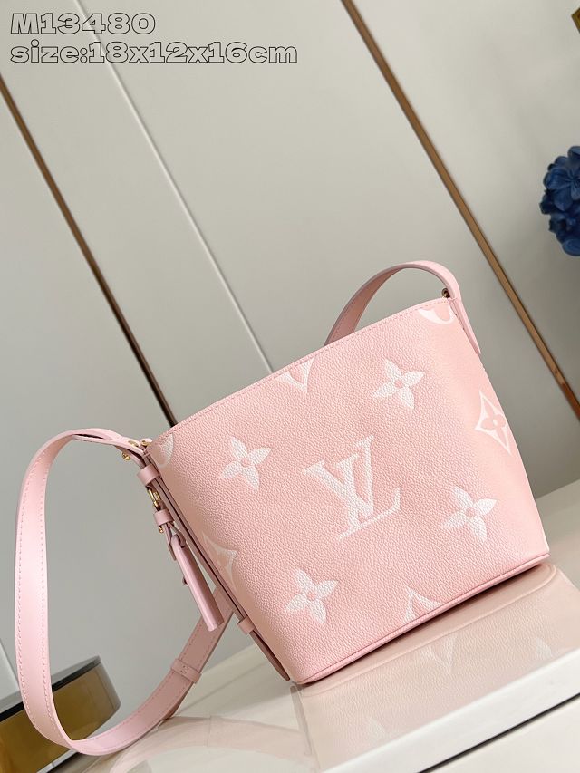 Louis vuitton original calfskin all in BB handbag M14356 pink