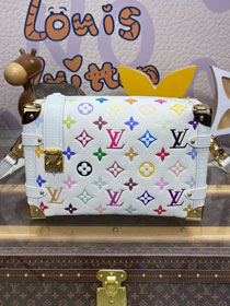 Louis vuitton original multicolor calfskin side trunk M14046 white