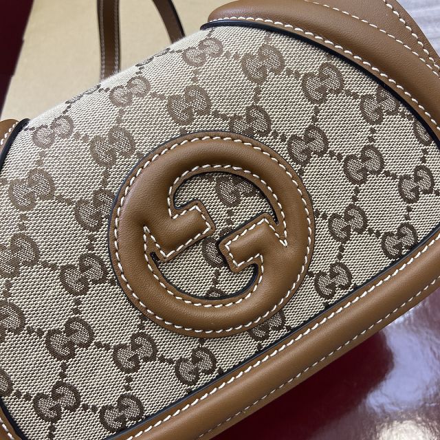 GG original canvas blondie small shoulder bag 815700 brown