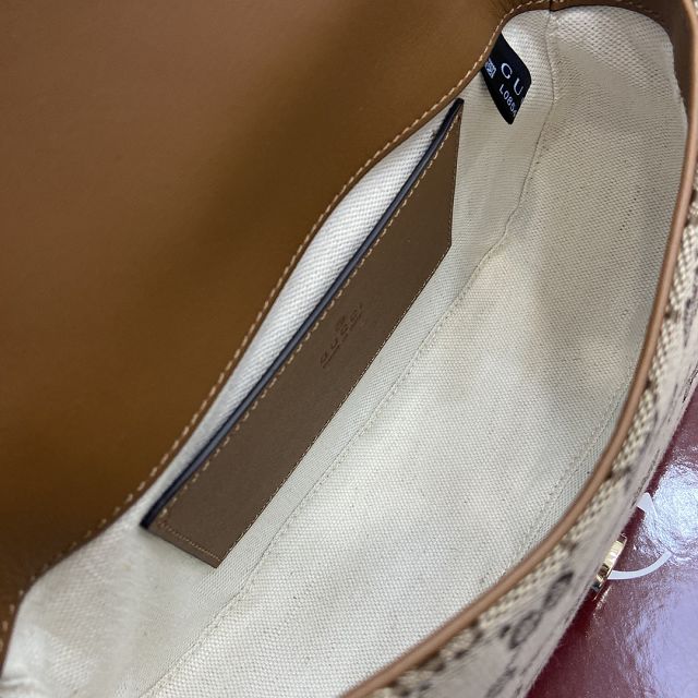 GG original canvas blondie small shoulder bag 815700 brown