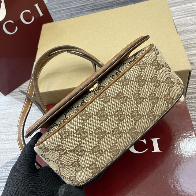 GG original canvas blondie small shoulder bag 815700 brown