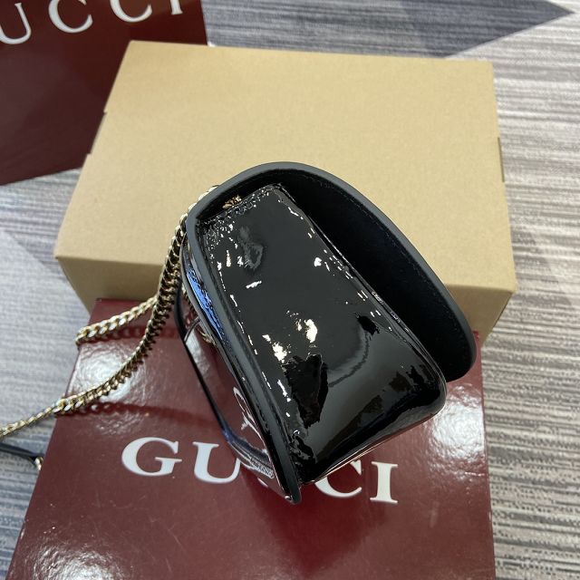 GG original patent calfskin blondie small shoulder bag 815711 black