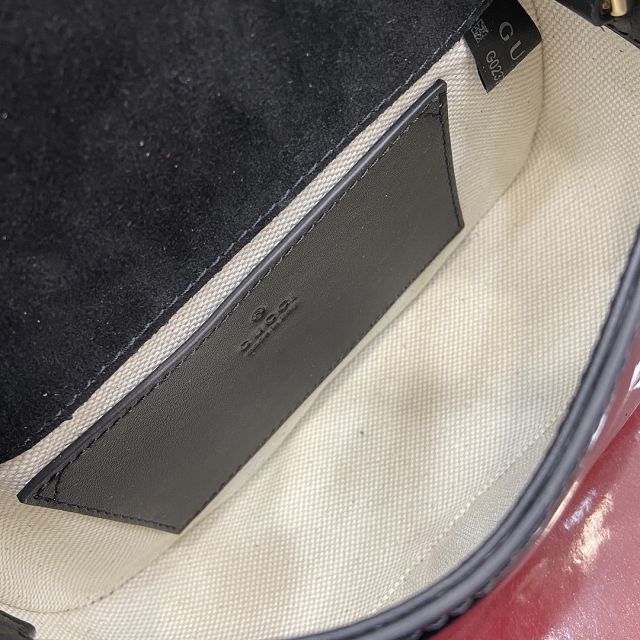 GG original patent calfskin blondie small shoulder bag 815711 black