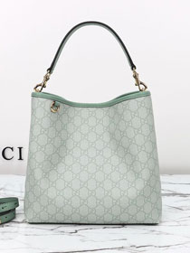 GG original canvas emblem medium bucket bag 815103 green