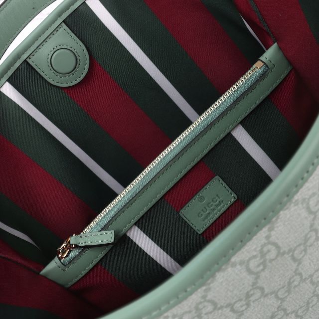 GG original canvas emblem medium bucket bag 815103 green
