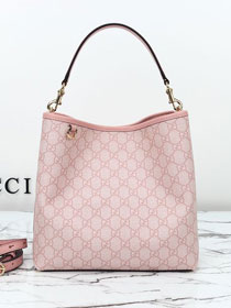 GG original canvas emblem medium bucket bag 815103 pink