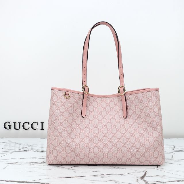 GG original canvas emblem medium tote bag 815213 pink