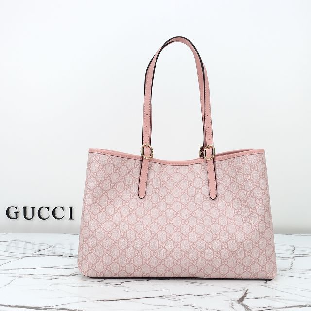 GG original canvas emblem medium tote bag 815213 pink