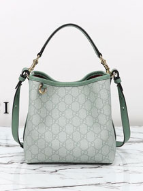 GG original canvas emblem mini bucket bag 815118 green