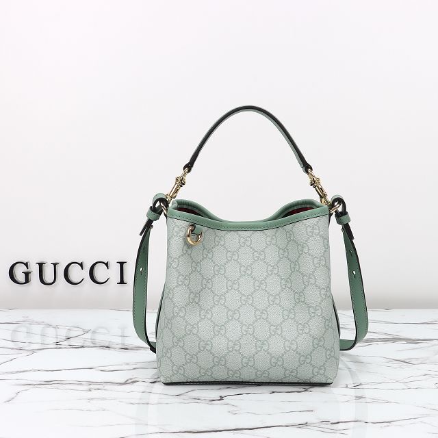 GG original canvas emblem mini bucket bag 815118 green