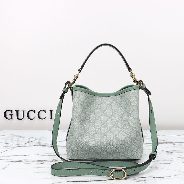 GG original canvas emblem mini bucket bag 815118 green