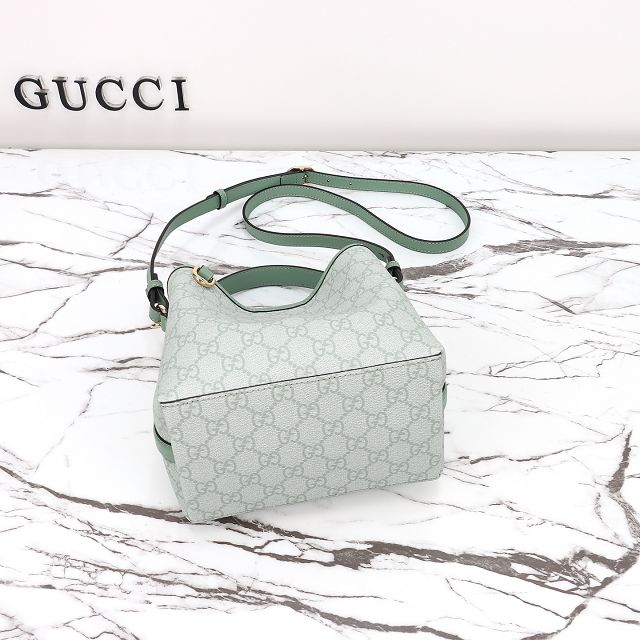 GG original canvas emblem mini bucket bag 815118 green