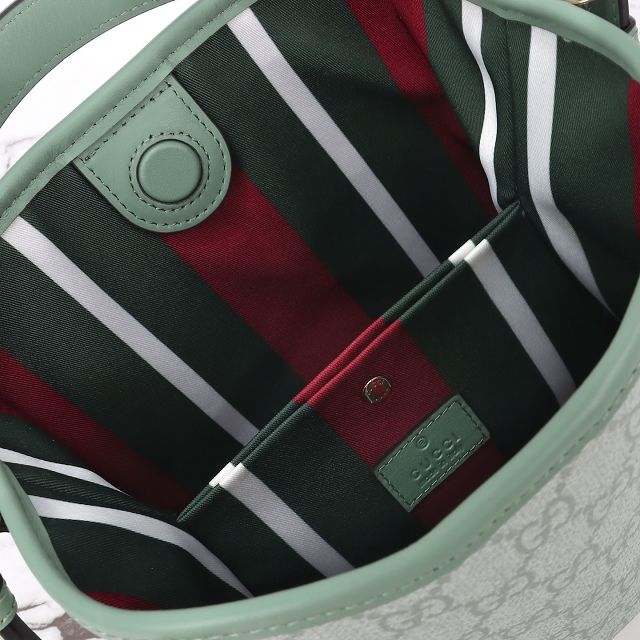 GG original canvas emblem mini bucket bag 815118 green