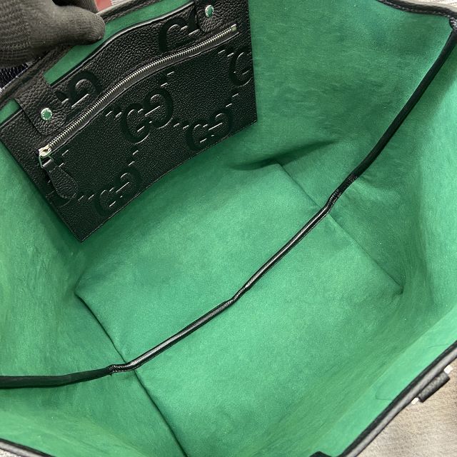 GG original calfskin jumbo GG medium tote bag 818771 black