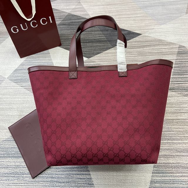 GG original canvas totissima medium tote bag 788203 red