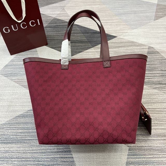 GG original canvas totissima medium tote bag 788203 red