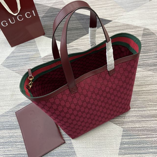 GG original canvas totissima medium tote bag 788203 red