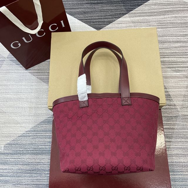 GG original canvas totissima small tote bag 788211 red