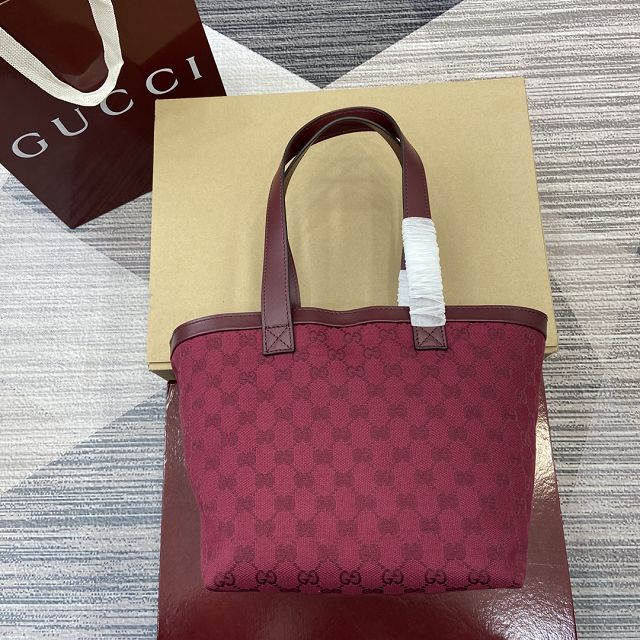 GG original canvas totissima small tote bag 788211 red