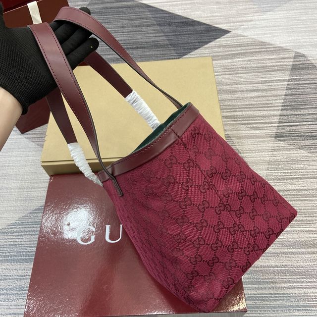 GG original canvas totissima small tote bag 788211 red