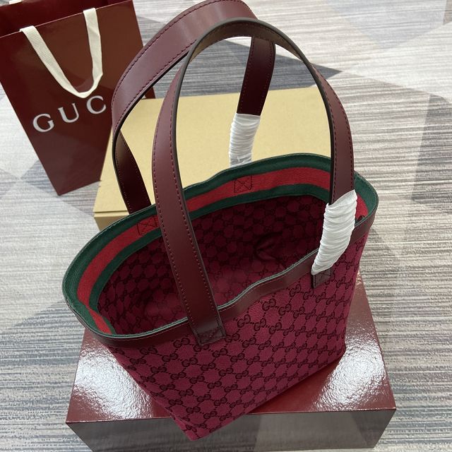 GG original canvas totissima small tote bag 788211 red