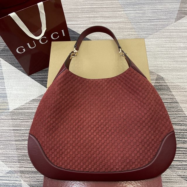 GG original suede B large shoulder bag 815924 bordeaux