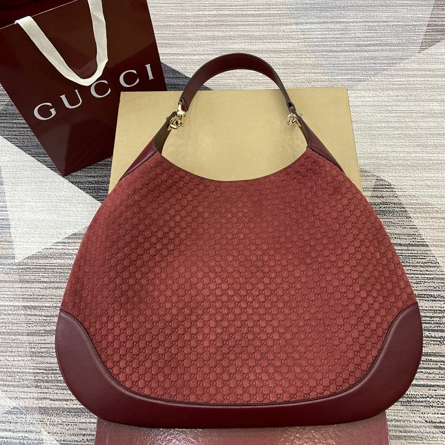 GG original suede B large shoulder bag 815924 bordeaux