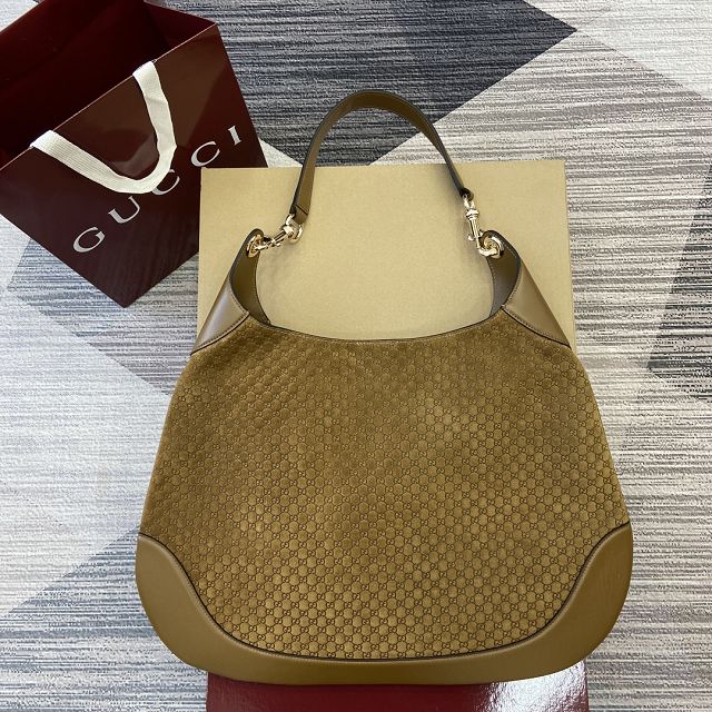 GG original suede B large shoulder bag 815924 brown