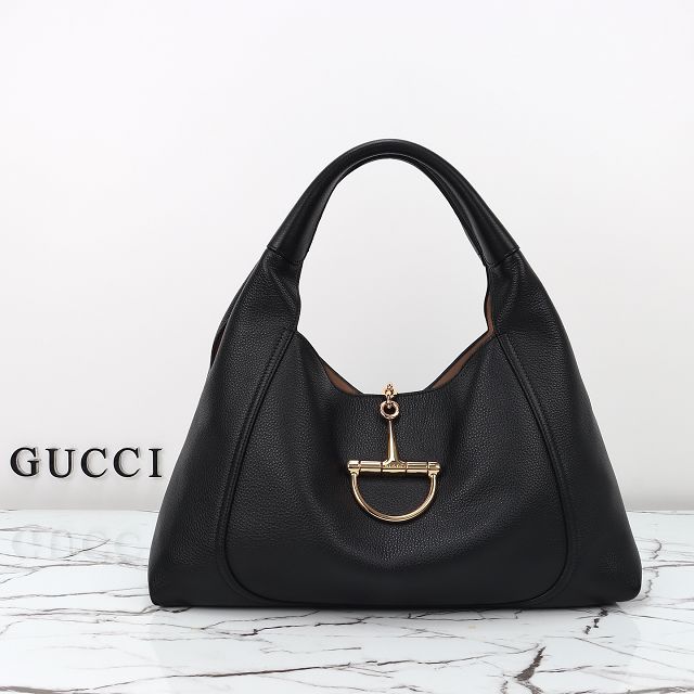 GG original calfskin softbit maxi shoulder bag 837466 black