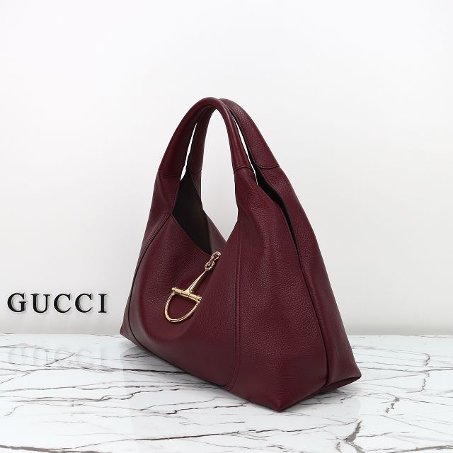 GG original calfskin softbit maxi shoulder bag 837466 bordeaux
