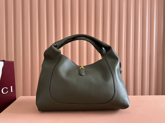 GG original calfskin softbit maxi shoulder bag 837466 green