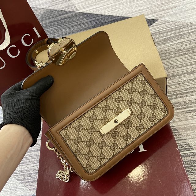 GG original canvas go small shoulder bag 826761 beige&brown